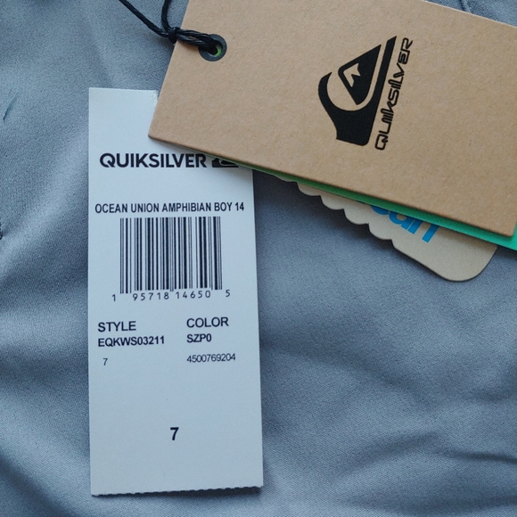 QUIKSILVER NEW boys Ocean Union Amphibian Shorts Sleet - Picture 9 of 9